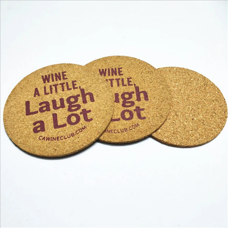 Mats & Pads Table Decoration & Accessories Type and Cork, MDF Material laser engrave cork coaster