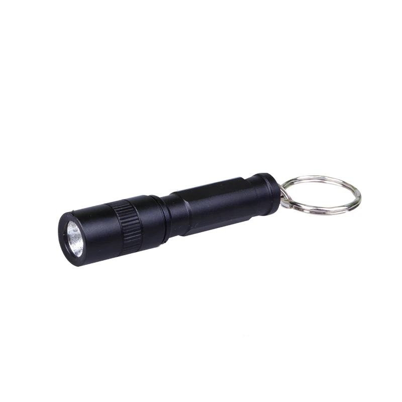 Custom Logo High Power Aluminum Alloy Gift Mini Battery Operated LED Torch Keychain