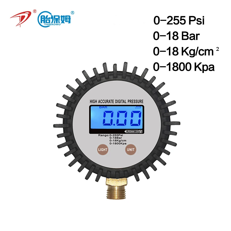  Цифровой манометр 220psi 15 бар 1800 кПа кг/см2 от