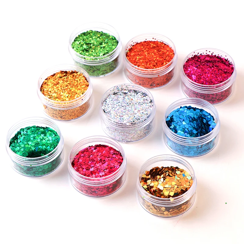 Jingxin Gold Silver Body Chunky Glitter Makeup, Holographic Flake Cosmetic Sequins Glitter Sparkle Mixed Glitter for decoration