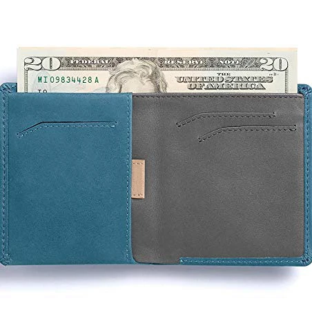Slim Genuin Leather Wallet With Coin pocket RFID Blocking Card Holder