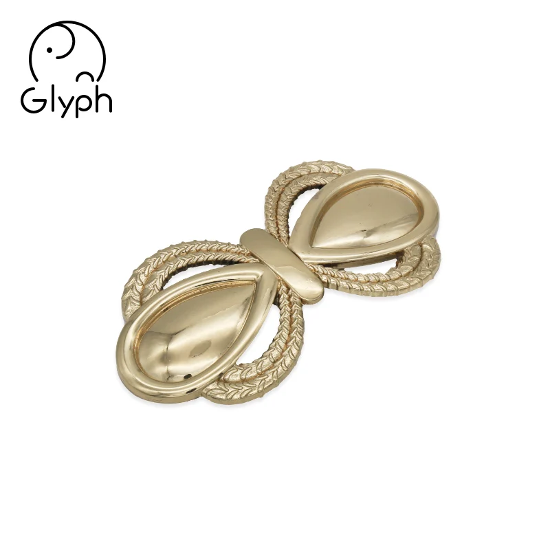 Wholesale high quality custom fashion metal belt butterfly buckle clasp for bags