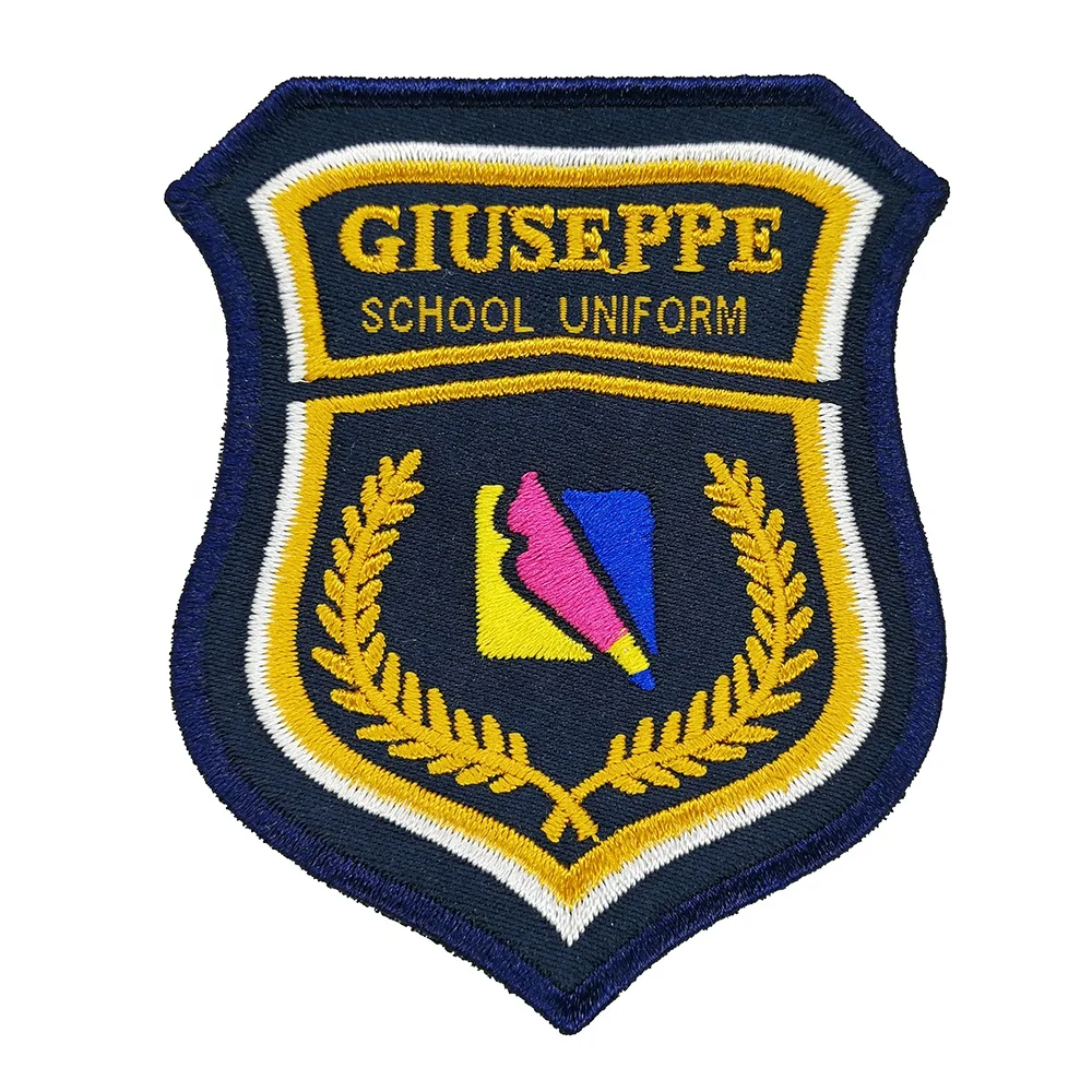 High quality chinese embroidery cloth patches embroidery letter