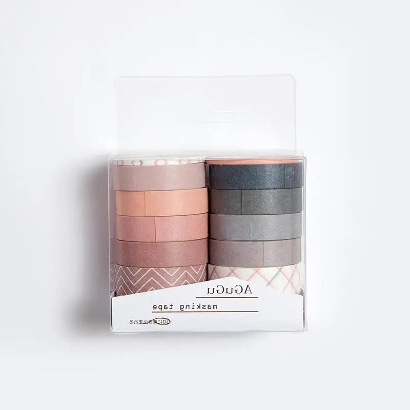 10pcs/set or 7pcs/set Cute Basic color Washi Tape Scrapbook DIY Masking Tape School Stationery Store  supplies