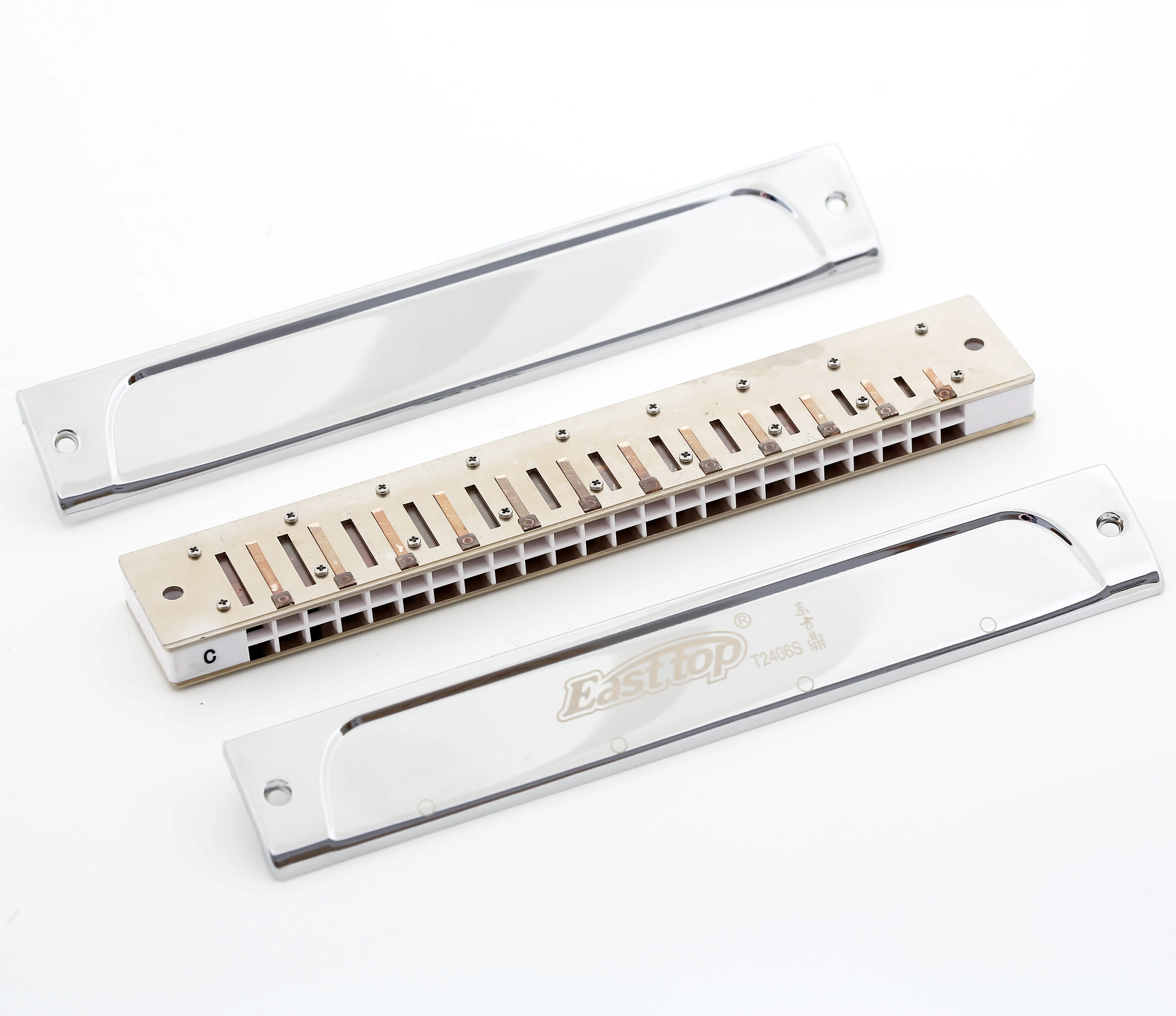 T2406S EASTTOP professional harmonica in leather harmonica case competitive price good sound with key of C