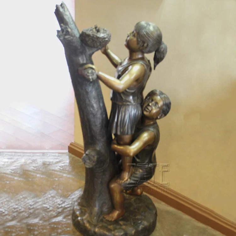 Popular Designs metal craft bronze children statue sculptures