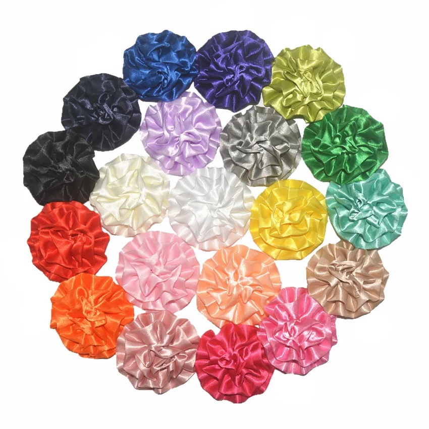 7 cm double-layer shading hand-rolled flower high-quality headwear accessories 20 colors