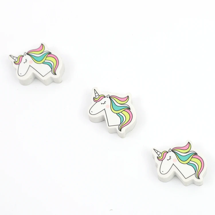 Brilliant Quality Pencil Colorful Unicorn Shape Custom Eraser