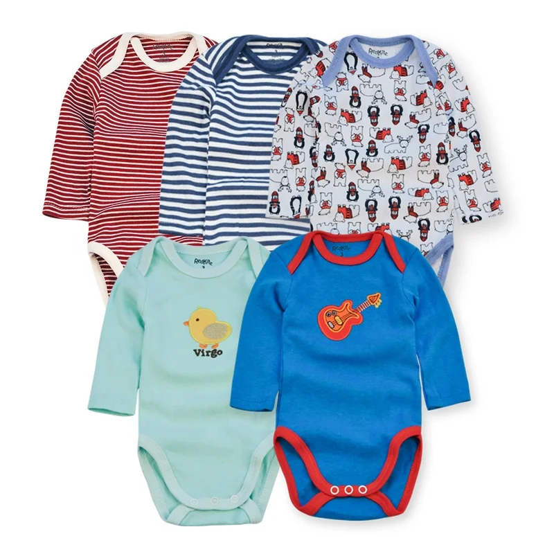 Amazon Hot Sell Newborn Infant Clothes Baby Romper With Long Sleeves