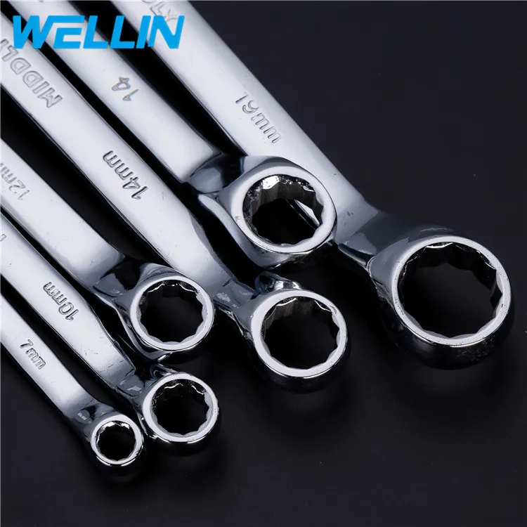 Hot Sales Super Durability Matt Chrome Plated Double Ring Wrench Spanner
