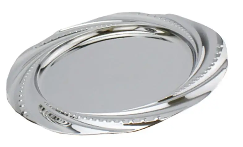 wholesale 30cm stainless steel wedding plate rose gold charger plate