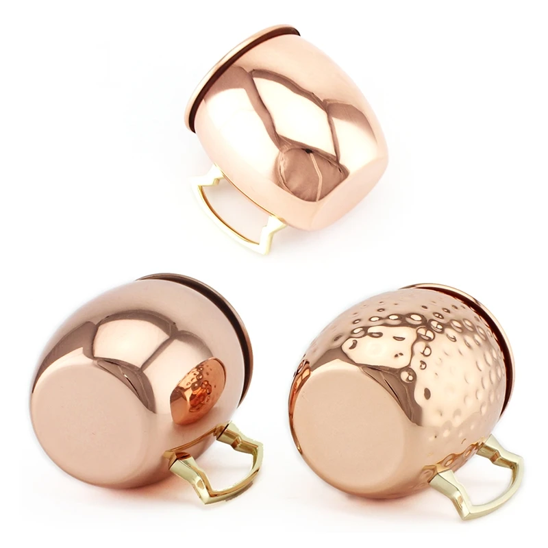 Stainless Steel Moscow Mule Mugs Mirror Polished Copper Cup Large Capacity Cocktail Beer Cup Rose Gold