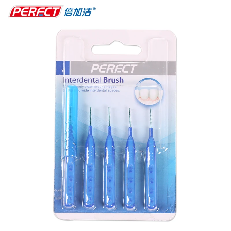 Orthodontic Dental I-shape Interdental Brush with Cap Adults