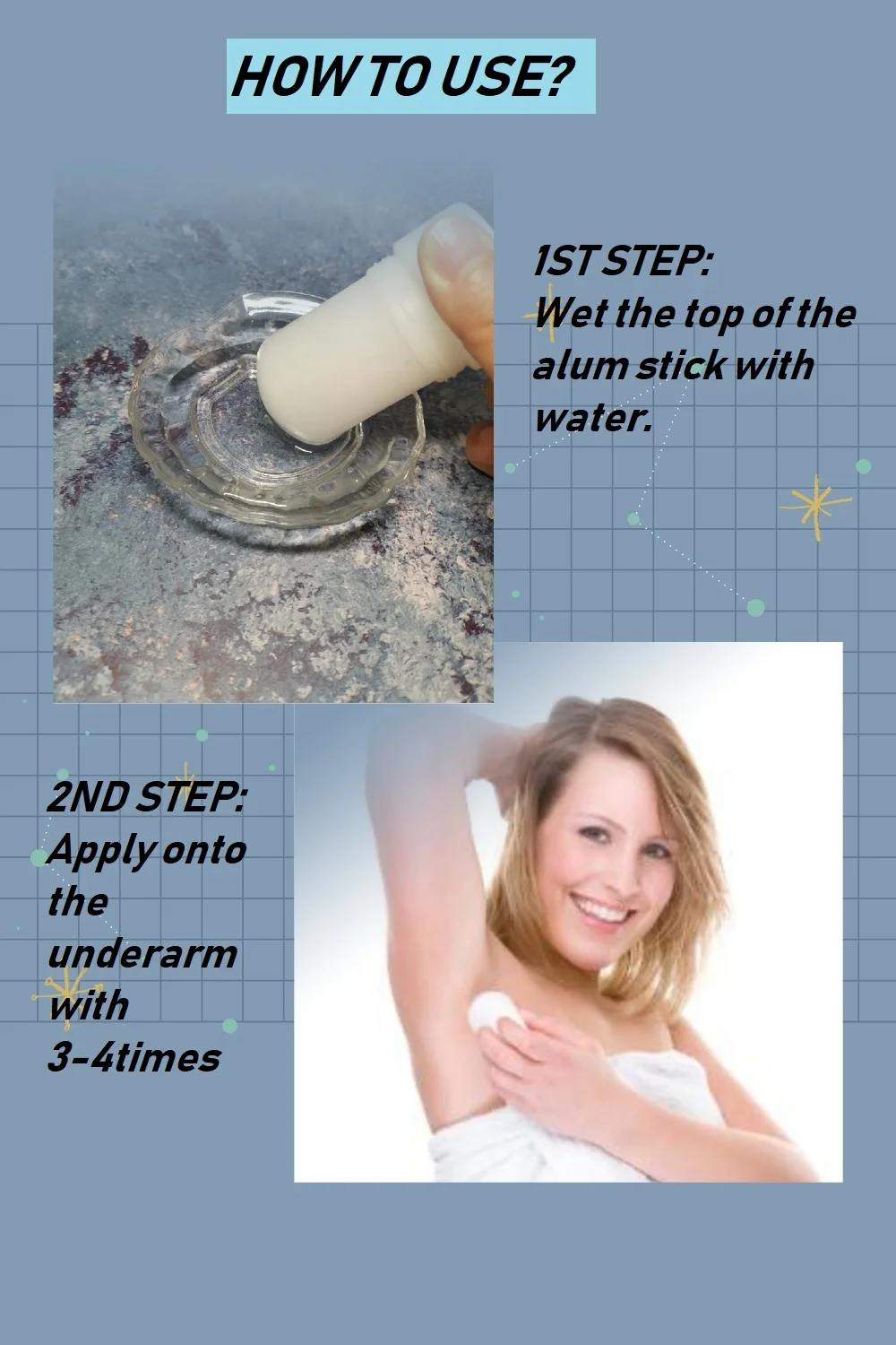 120G Alum Stick Potassium Alum Block Antiperspirant Stone Crystal Deodorant  Natural Mineral Salt Underarm For Man And Woman