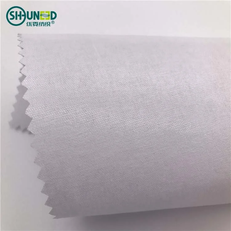 
100% Cotton Shirt Interlining Top Fuse Shirt Collar Fusing Interlining 