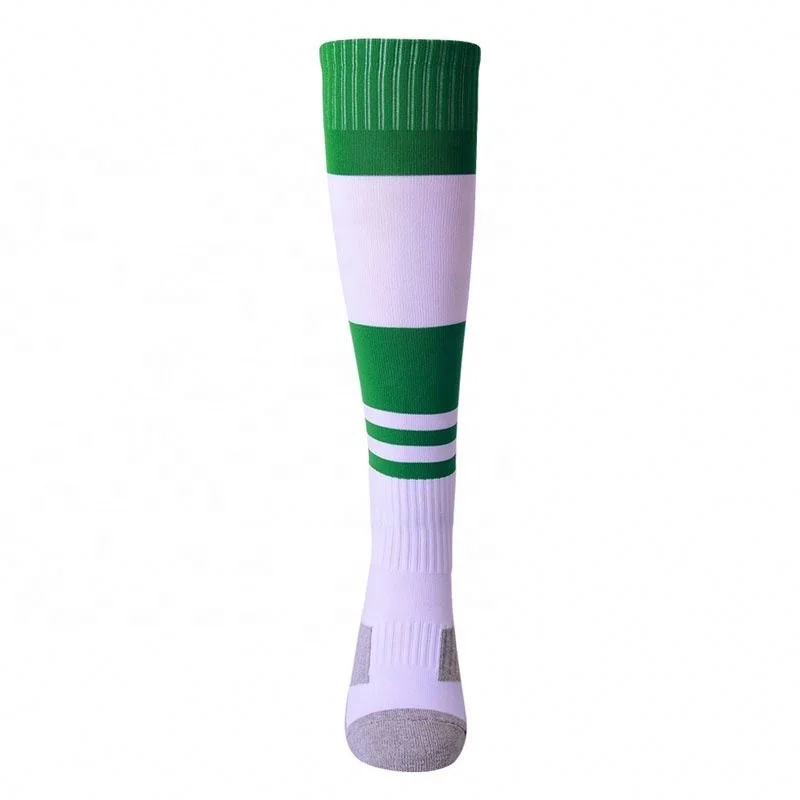 Wholesale Knee High Sports Soccer Breathable kid Compression socks Striped Football children Socks