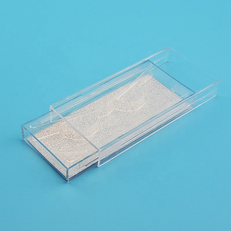 Wholesale transparent square custom false eyelash packaging box