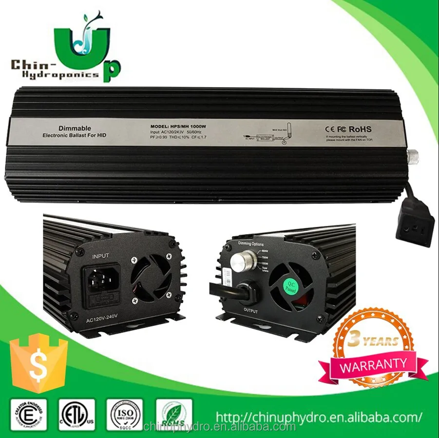 Hydroponics grow light electronic ballast, 1000W hydroelectric power station electronic ballast 277V