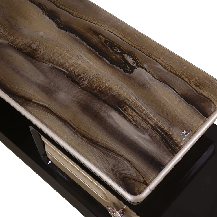 
popular hotel room live room furniture modern led center tempered glass tv stand design table 