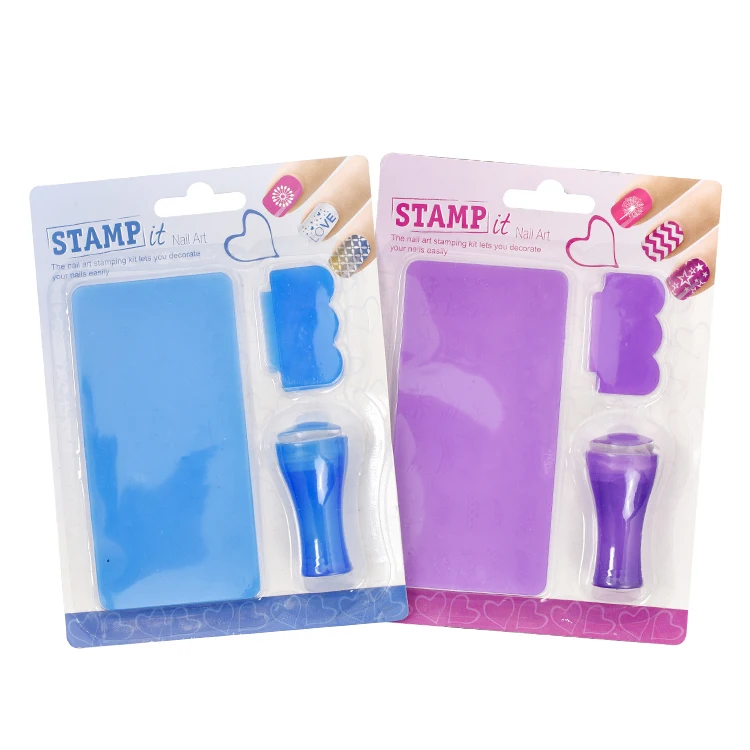 Factory price wholesale plastic material easy apply personal finger nail DIY tools nail design custom nail stamping plate