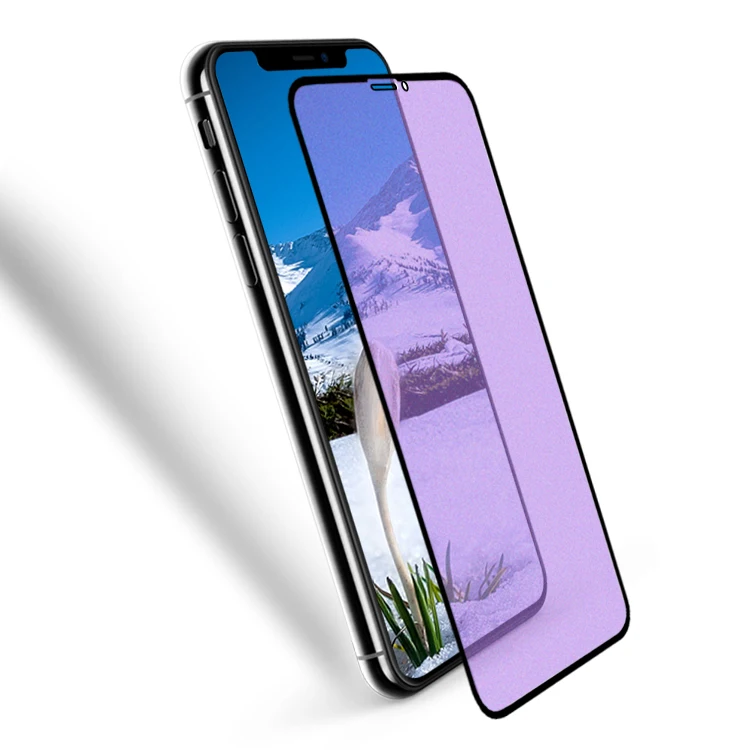 Анти синий свет 3D матовый шелк печатных закаленное стекло экран протектор для Iphone X