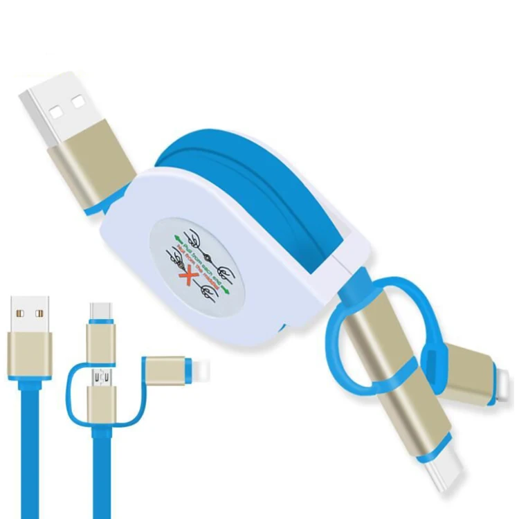 High Quality Factory Wholesale 3 in 1 TPE USB Data Charging Cable from China