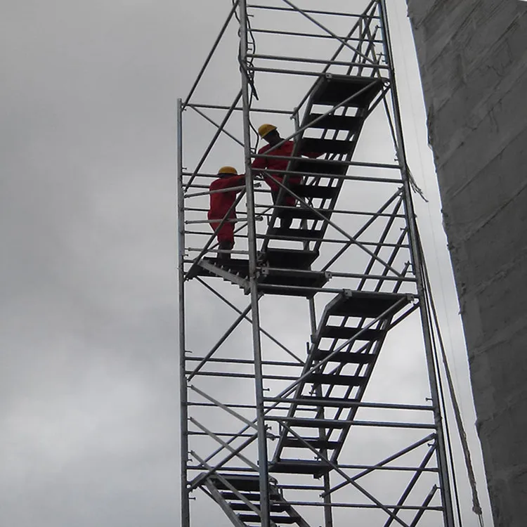 worker step climbing scaffolding system stair tower