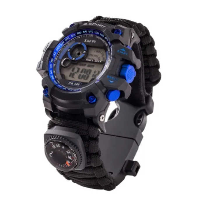Outdoor Travel Waterproof Multifunction Survival 550 Paracord Bracelet Watch