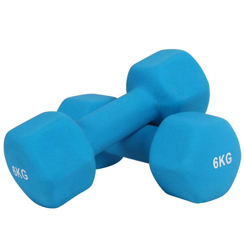 
Wholesale Weightlifting Colorful 10kg Neoprene Hex Dumbbell Set 