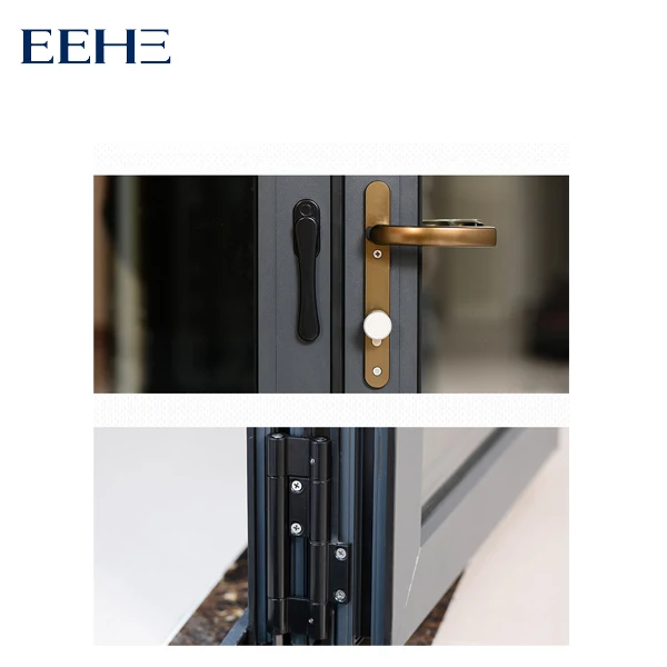 
China villa thermal break soundproof accordion door for garden glass door 