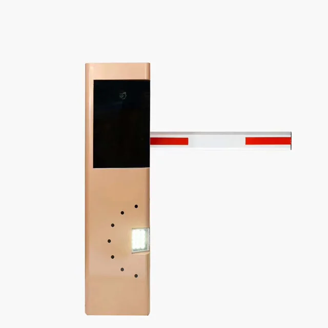 2019, автоматический дорожный барьер, входная ворота с красным и зеленым светофорным сигналом