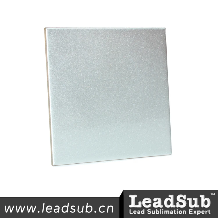 Silver 152x152mm sublimation ceramic tile glossy coated blank ceramic tiles decorative gift ceramic tile for home decoration