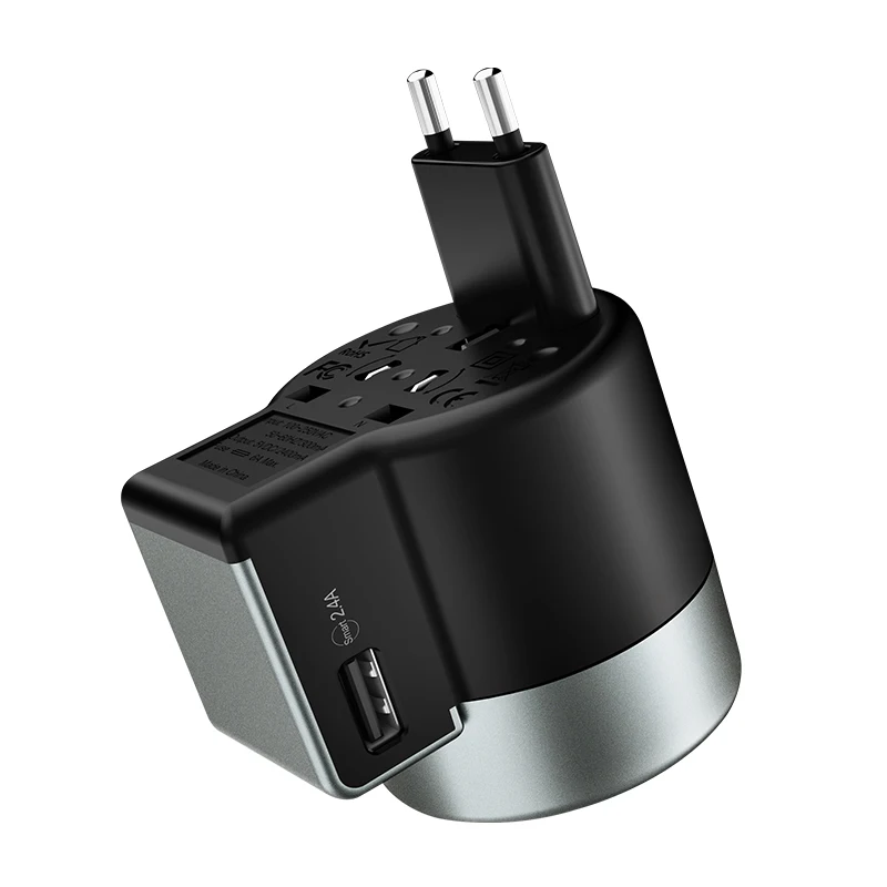 HOCO AC4 Dual Port Rotating Charging Universal Converter 2.4A Travel Charger