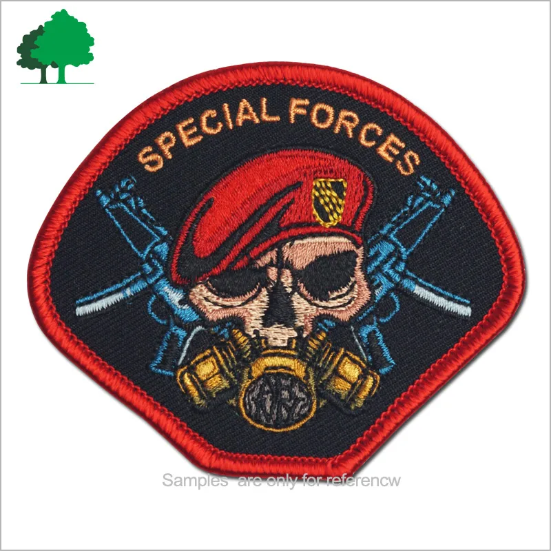 Direct factory sale custom high quality cheaper embroidery skull patch