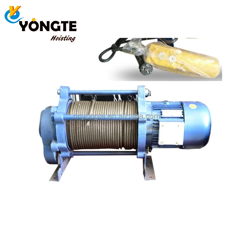 KCD 1000 кг двигатель Подъемный Кран Электрический провод веревка лебедка