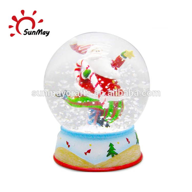 2022 most popular resin christmas custom polyresin christmas snow globes with santa