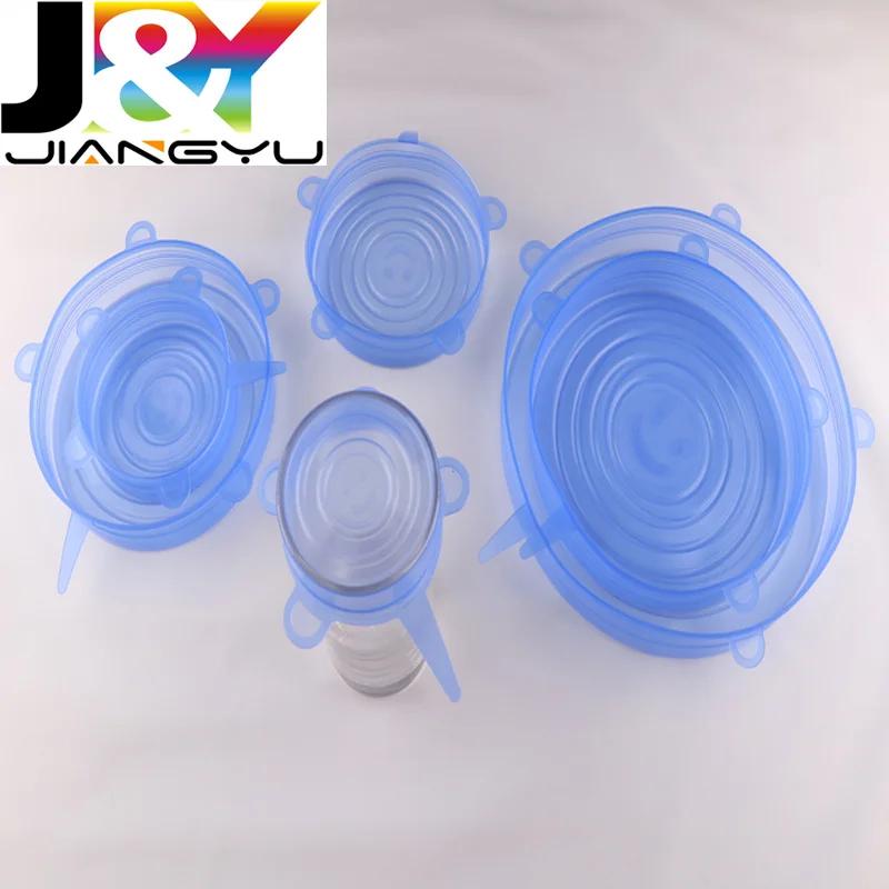 Не содержит Бисфенол А крышки растягивающиеся из силикона, 7-полиэтиленового пакета/гвардии Insta крышками, многоразовые силиконовые крышки чаши различных размеров чаша крышка