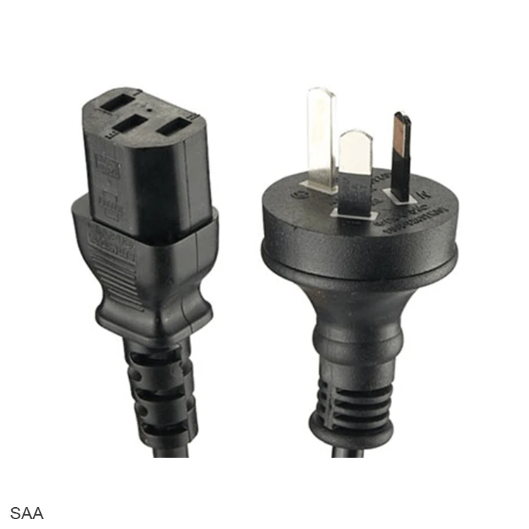 SAA AU австралийский стандарт 3-контактный разъем IEC C13 Мужской и Женский Разъем Кабель питания ноутбука привести Удлинитель
