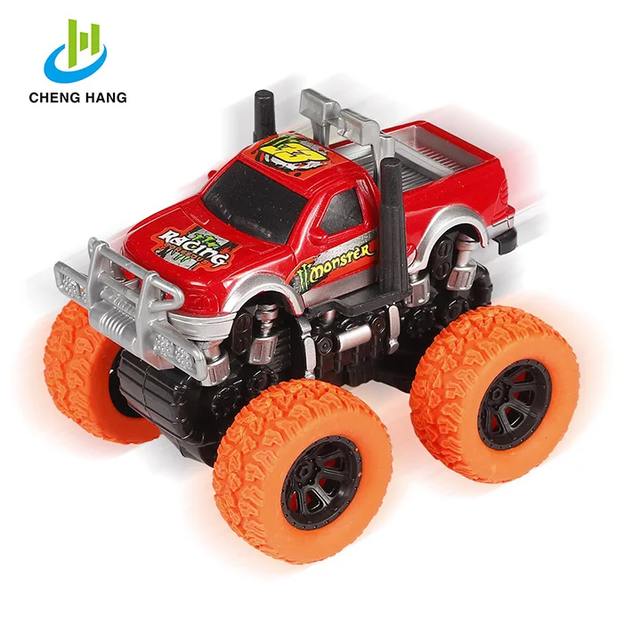 
wholesale truck diecast model games cars kids 4WD Color Wheel Friction Plastic Off Road scooter mini vintage Trucks toy push car 