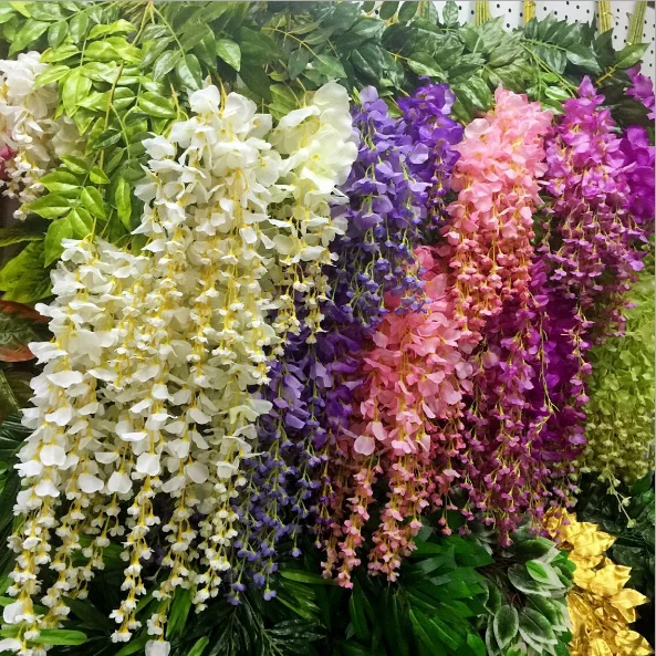 wisteria artificial flower plastic artificial hanging wisteria flowers