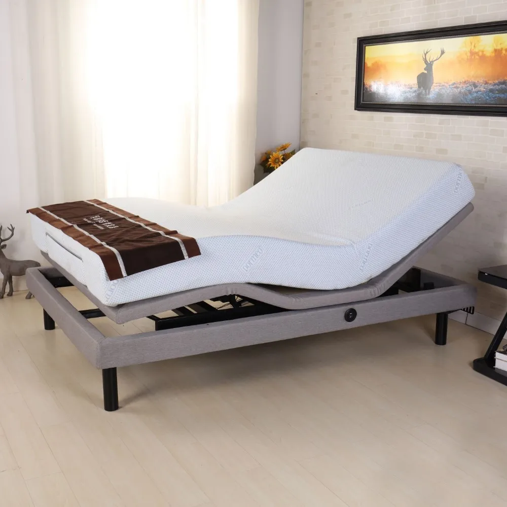Lumbar lift support electric adjustable plank bed with massage for home