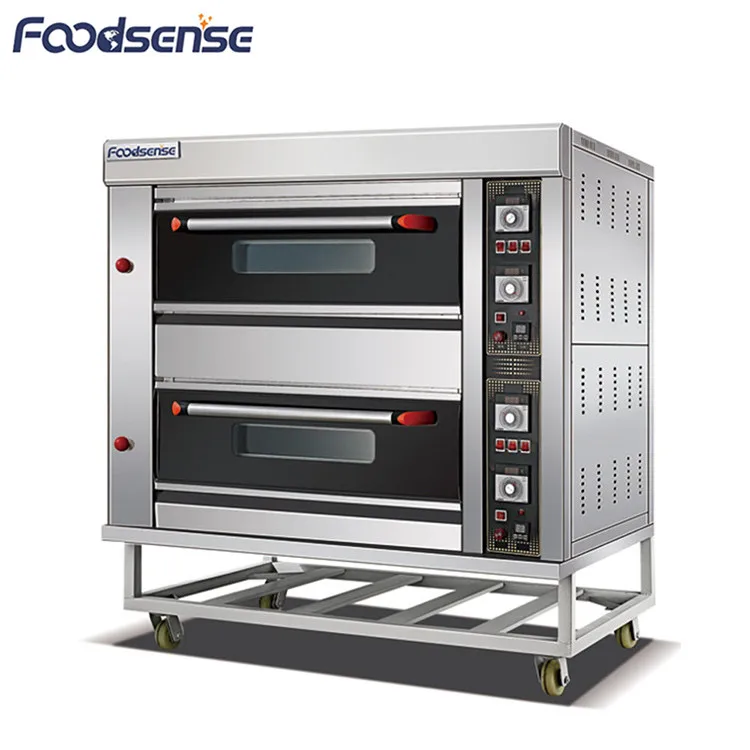
bread baking electric 2-deck 4-tray electric baking oven Stainless Steel/temperature control pizza 