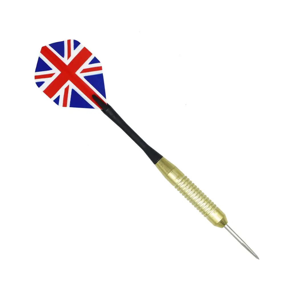 6 Pieces Darts Steel Tip Darts with POM Shafts, Brass Barrel  and PET Flights for Indoor Game