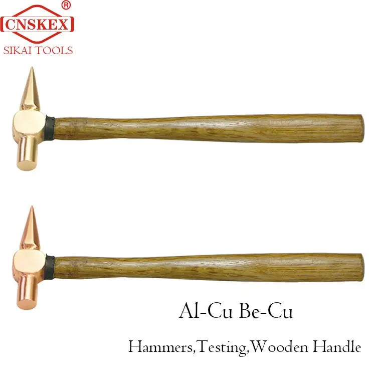 Non-sparking  Hammer testing wooden handle safety hand tools 150g