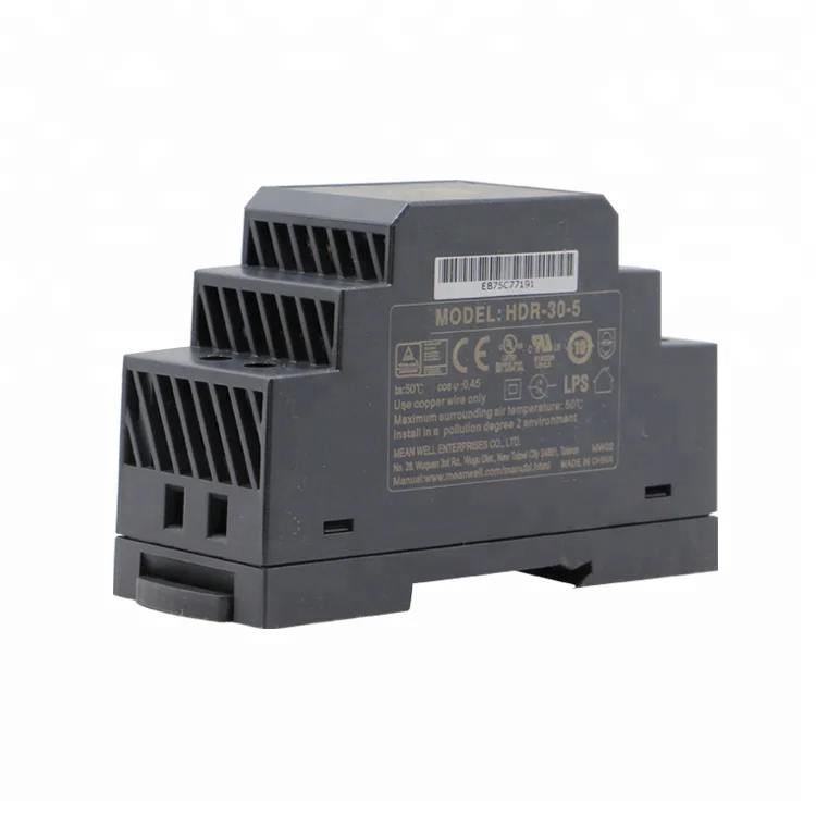 Новый дизайн Mean Well HDR-30-5 5 В V 3A 15 Вт din-рейку импульсный источник питания