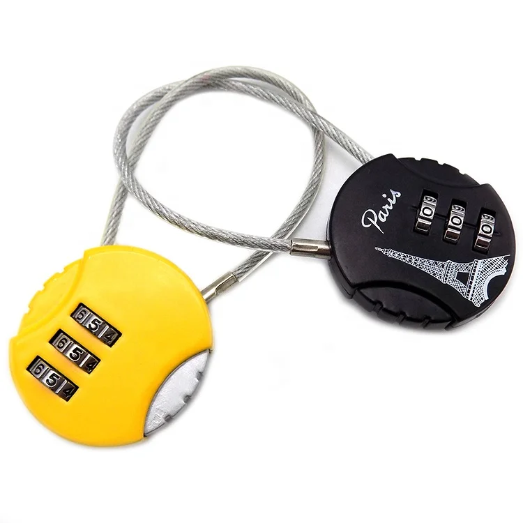 Custom colorful OEM small numbers TSA travel bag lock