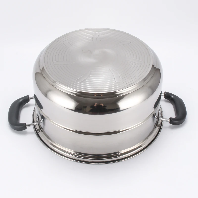 2 layer non stick steam pot corn dumpling cooking seafood food steamer soup pot kitchen cookware