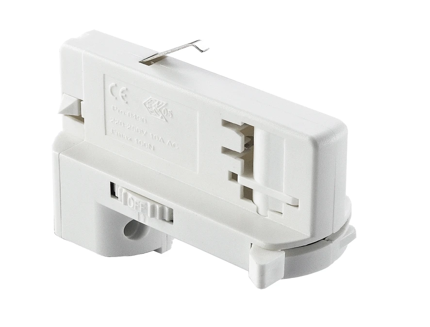 HH50A  White Grey Black CE TUV 4 Wire 3 phase Global Led track Adapter ,Track Adaptor for Track Light