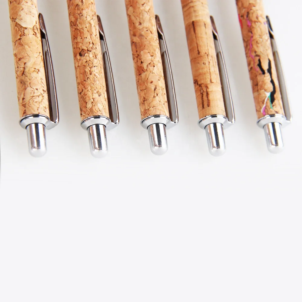 Hot sell Cork press promotion ball pen for children