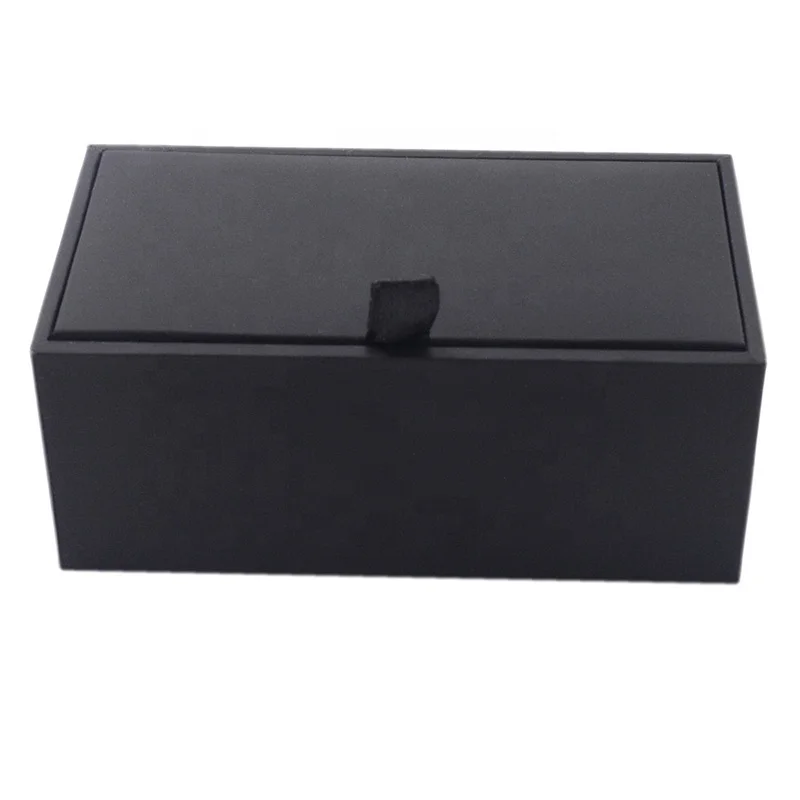 
Black Jewelry Box New Small Leatherette Paper Materials Package 45mm*85mm*38mm Size cufflinks Gift Box 